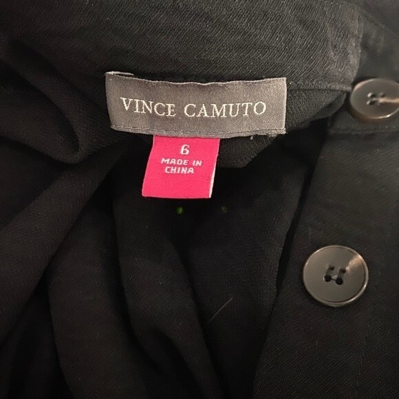 VINCE CAMUTO black jumpsuit romper sz 6 - Picture 7 of 12